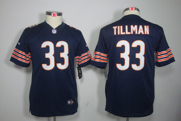 NEW NFL Youth Chicago Bears 33 Charles Tillman Blue Jerseys