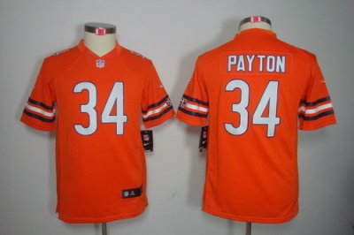 NEW NFL Youth Chicago Bears 34 Walter Payton Orange Jerseys