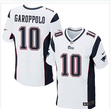 NEW New England Patriots #10 Jimmy Garoppolo White Stitched NFL Elite Jersey