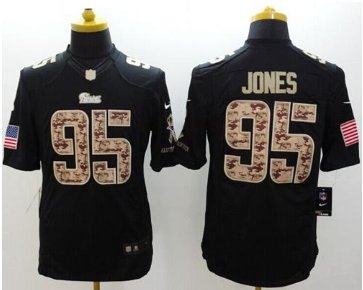 NEW New England Patriots #95 Chandler Jones Black NFL Limited Salute to Service Jersey