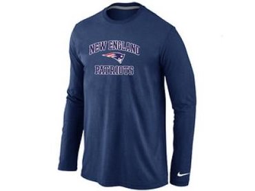 NEW New England Patriots Heart & Soul Long Sleeve T-Shirt D.Blue