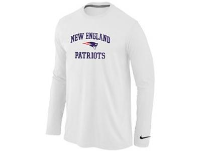 NEW New England Patriots Heart & Soul Long Sleeve T-Shirt White
