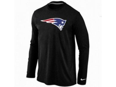 NEW New England Patriots Logo Long Sleeve T-Shirt black NEW New England Patriots Logo Long Sleeve T-Shirt black