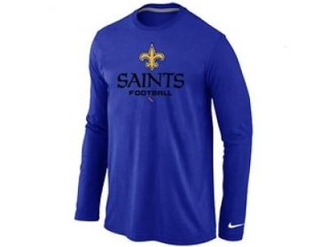 NEW New Orleans Sains Critical Victory Long Sleeve T-Shirt Blue NEW New Orleans Sains Critical Victory Long Sleeve T-Shirt Blue