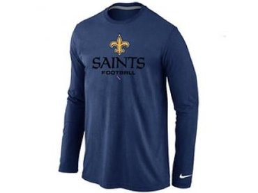NEW New Orleans Sains Critical Victory Long Sleeve T-Shirt D.Blue NEW New Orleans Sains Critical Victory Long Sleeve T-Shirt D.Blue