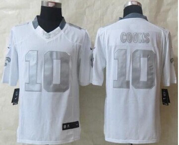 NEW New Orleans Saints #10 Brandin Cooks White NFL Limited Platinum Jersey NEW New Orleans Saints #10 Brandin Cooks White NFL Limited Platinum Jersey