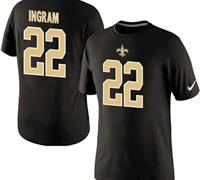 NEW New Orleans Saints #22 Mark Ingram Pride Name & Number T-Shirt-Black NEW New Orleans Saints #22 Mark Ingram Pride Name & Number T-Shirt-Black