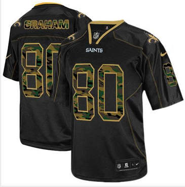 NEW New Orleans Saints #80 Jimmy Graham Black NFL Elite Camo Fashion Jersey NEW New Orleans Saints #80 Jimmy Graham Black NFL Elite Camo Fashion Jersey
