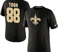 NEW New Orleans Saints #88 Nick Toon Name & Number T-Shirt Black NEW New Orleans Saints #88 Nick Toon Name & Number T-Shirt Black