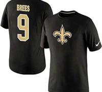 NEW New Orleans Saints #9 Drew Brees Name & Number T-Shirt Black NEW New Orleans Saints #9 Drew Brees Name & Number T-Shirt Black