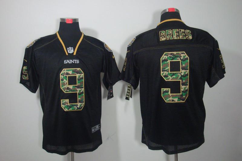NEW New Orleans Saints 9 Drew Brees Lights Out Black Elite Jerseys(Camo Number) NEW New Orleans Saints 9 Drew Brees Lights Out Black Elite Jerseys(Camo Number)