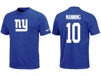 NEW New York Giants #10 Eli Manning Name & Number T-Shirt BLue