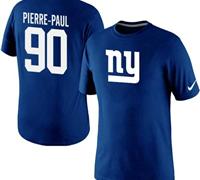NEW New York Giants #90 Jason Pierre-Paul Name & Number NFL T-Shirt Blue