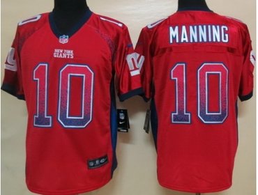 NEW New York Giants 10 Eli Manning Red Drift Fashion Elite NFL Jerseys