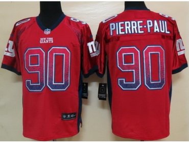 NEW New York Giants 90 Jason Pierre-Paul Red Drift Fashion Elite NFL Jerseys