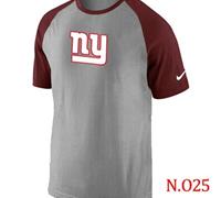 NEW New York Giants Ash Tri Big Play Raglan NFL T-Shirt Grey Red NEW New York Giants Ash Tri Big Play Raglan NFL T-Shirt Grey Red