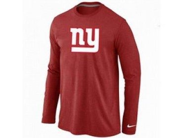 NEW New York Giants Logo Long Sleeve T-Shirt RED