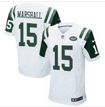 NEW New York Jets #15 Brandon Marshall White Men's Stitched NFL Elite Jersey NEW New York Jets #15 Brandon Marshall White Men's Stitched NFL Elite Jersey