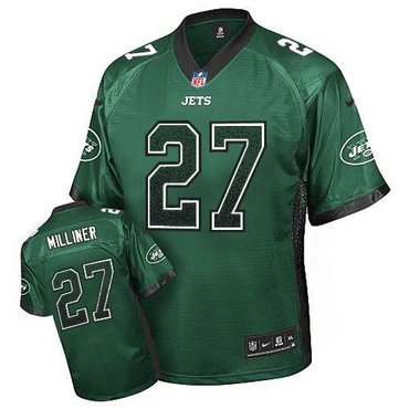 NEW New York Jets #27 Dee Milliner Green Stitched NFL Elite Drift Fashion Jerseys