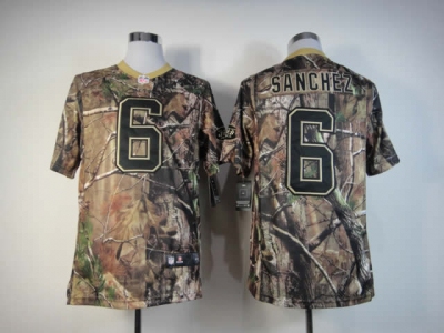 NEW New York Jets 6 Mark Sanchez Camo Realtree NFL Jerseys(Elite)