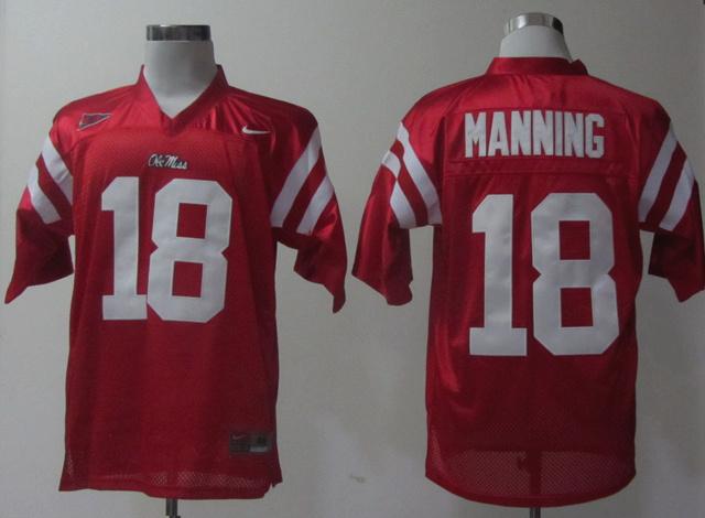 NEW Ole Miss Rebels Achie Manning 18 Red College Football Jerseys NEW Ole Miss Rebels Achie Manning 18 Red College Football Jerseys