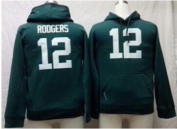 NEW Packers #12 Aaron Rodgers Green Youth Pullover NFL Hoodie NEW Packers #12 Aaron Rodgers Green Youth Pullover NFL Hoodie