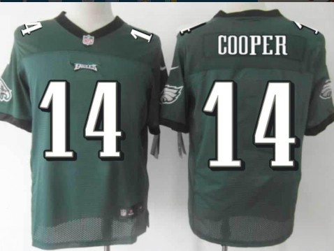 NEW Philadelphia Eagles #14 Riley Cooper Green NFL Elite Jerseys