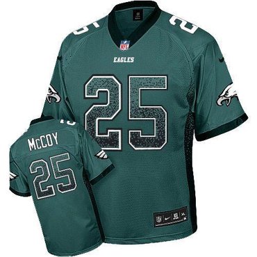 NEW Philadelphia Eagles #25 LeSean McCoy Midnight Green Stitched NFL Elite Drift Fashion Jerseys