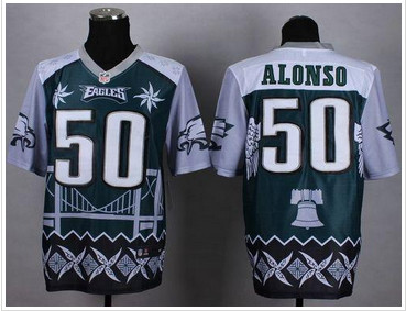 NEW Philadelphia Eagles #50 Kiko Alonso Midnight Green Men's Stitched NFL Elite Noble Fashion Jersey NEW Philadelphia Eagles #50 Kiko Alonso Midnight Green Men's Stitched NFL Elite Noble Fashion Jersey