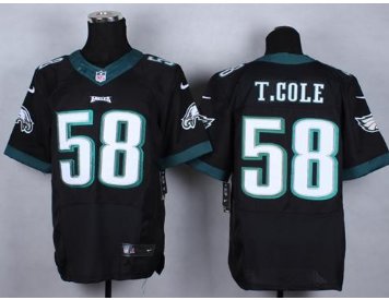 NEW Philadelphia Eagles #58 Trent Cole Black Alternate NFL New Elite Jersey NEW Philadelphia Eagles #58 Trent Cole Black Alternate NFL New Elite Jersey