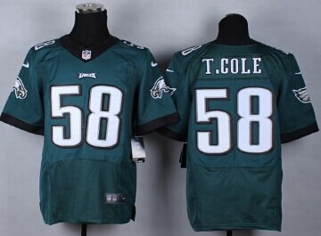 NEW Philadelphia Eagles #58 Trent Cole Midnight Green Team Color NFL New Elite Jersey NEW Philadelphia Eagles #58 Trent Cole Midnight Green Team Color NFL New Elite Jersey