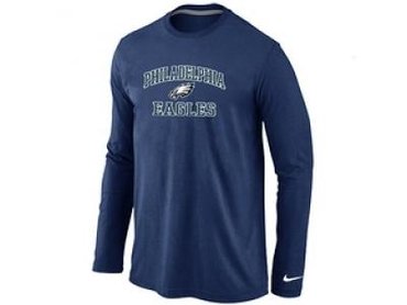 NEW Philadelphia Eagles Heart & Soul Long Sleeve T-Shirt D.Blue NEW Philadelphia Eagles Heart & Soul Long Sleeve T-Shirt D.Blue