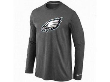 NEW Philadelphia Eagles Logo Long Sleeve T-Shirt D.Grey NEW Philadelphia Eagles Logo Long Sleeve T-Shirt D.Grey