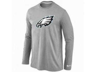 NEW Philadelphia Eagles Logo Long Sleeve T-Shirt Grey NEW Philadelphia Eagles Logo Long Sleeve T-Shirt Grey