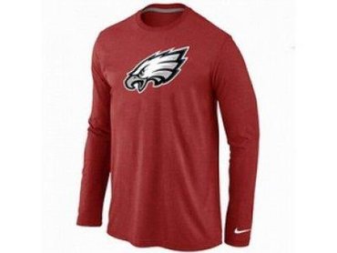 NEW Philadelphia Eagles Logo Long Sleeve T-Shirt RED NEW Philadelphia Eagles Logo Long Sleeve T-Shirt RED
