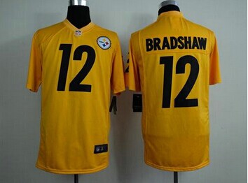 NEW Pittsburgh Steelers #12 Terry Bradshaw Gold NFL Game Jersey NEW Pittsburgh Steelers #12 Terry Bradshaw Gold NFL Game Jersey