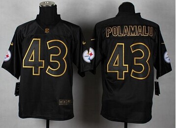 NEW Pittsburgh Steelers #43 Troy Polamalu Black Gold No. Fashion NFL Elite Jersey NEW Pittsburgh Steelers #43 Troy Polamalu Black Gold No. Fashion NFL Elite Jersey