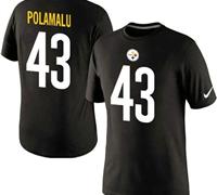 NEW Pittsburgh Steelers #43 Troy Polamalu Pride Name & Number NFL T-Shirt Black