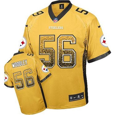 NEW Pittsburgh Steelers #56 LaMarr Woodley Gold Stitched NFL Elite Drift Fashion Jersey NEW Pittsburgh Steelers #56 LaMarr Woodley Gold Stitched NFL Elite Drift Fashion Jersey