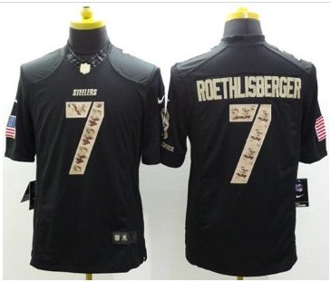 NEW Pittsburgh Steelers #7 Ben Roethlisberger Black NFL Limited Salute to service jersey NEW Pittsburgh Steelers #7 Ben Roethlisberger Black NFL Limited Salute to service jersey