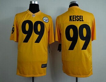 NEW Pittsburgh Steelers #99 Brett Keisel Gold NFL Game Jersey NEW Pittsburgh Steelers #99 Brett Keisel Gold NFL Game Jersey