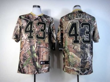 NEW Pittsburgh Steelers 43 Troy Polamalu Camo Realtree NFL Jerseys(Elite)