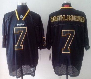 NEW Pittsburgh Steelers 7 Ben Roethlisberger Light Out Elite NFL Jerseys