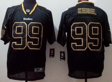 NEW Pittsburgh Steelers 99# Brett Keisel Light Out Elite NFL Jerseys