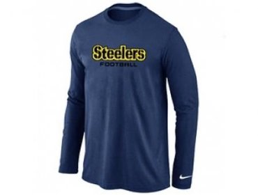 NEW Pittsburgh Steelers Authentic font Long Sleeve T-Shirt D.Blue NEW Pittsburgh Steelers Authentic font Long Sleeve T-Shirt D.Blue