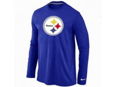 NEW Pittsburgh Steelers Logo Long Sleeve T-Shirt BLUE NEW Pittsburgh Steelers Logo Long Sleeve T-Shirt BLUE