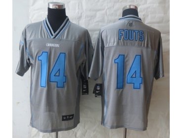 NEW San Diego Charger #14 Fouts Grey Jerseys(Vapor Elite) NEW San Diego Charger #14 Fouts Grey Jerseys(Vapor Elite)
