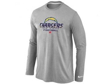 NEW San Diego Charger Critical Victory Long Sleeve T-Shirt Grey NEW San Diego Charger Critical Victory Long Sleeve T-Shirt Grey