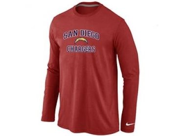 NEW San Diego Charger Heart & Soul Long Sleeve T-Shirt RED NEW San Diego Charger Heart & Soul Long Sleeve T-Shirt RED