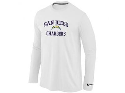 NEW San Diego Charger Heart & Soul Long Sleeve T-Shirt White NEW San Diego Charger Heart & Soul Long Sleeve T-Shirt White